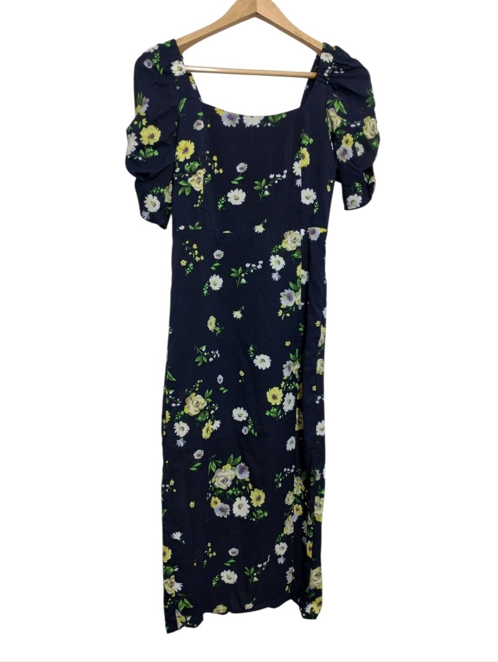 Heartloom Alice Floral Print Midi Dress In Garden Womens XS Slit Side Romantic